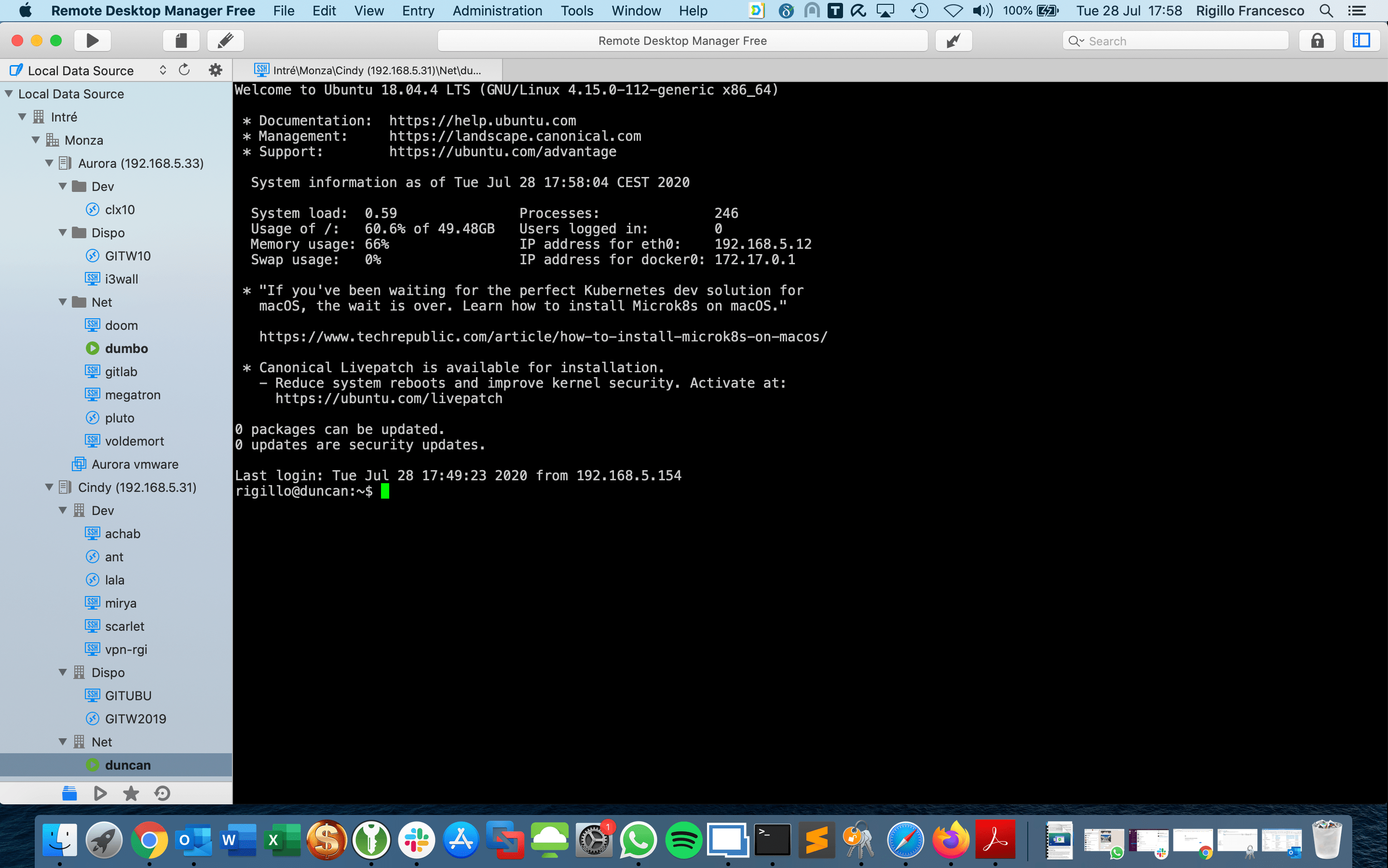 Crash of SSH Console